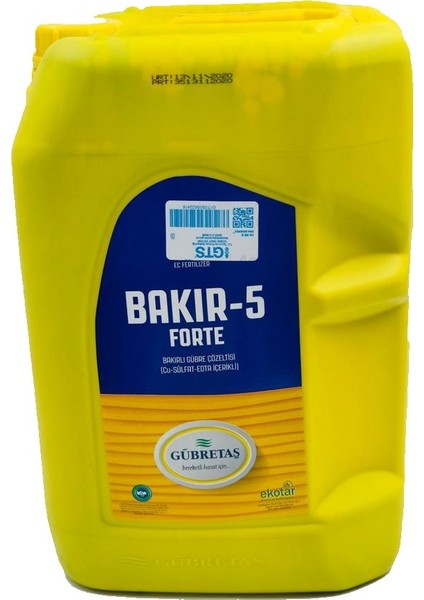 Bakır-5 Forte - Sıvı Gübre 20 Lt