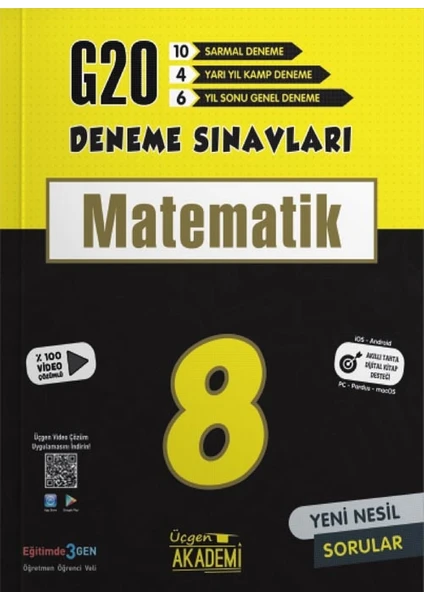 Ata Yayıncılık Üçgen 8. Sınıf G 20 Matematik Deneme Sınavları