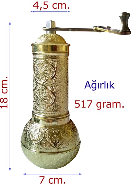 Binbir Trend Nostaljik Osmanlı Kahve ve Baharat Değirmeni BTB-654