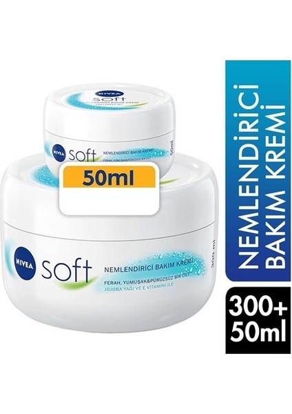 Soft Nemlendirici Bakım Kremi 300 ml + Nemlendirici Bakım Kremi 50 ml