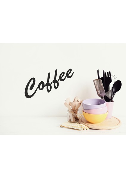 Coffee Dekoratif ( Kahve) Yazı Ahşap Duvar Dekoru