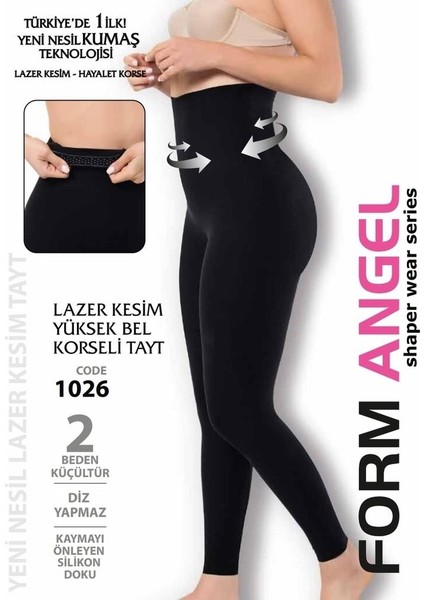 1026 Tayt Korse Yüksek Bel Inceltici Lazer Kesim