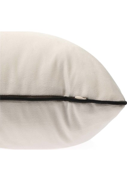 Dikdörtgen Biyeli Kırlent Yastık Kılıfı Ekru Rengi 50X30 fiyatları