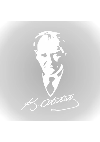 Mustafa Kemal Atatürk Sticker Silüet Oto Sticker Araba Sticker