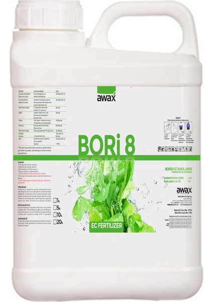 Bori 8 Sıvı Bor Gübre 10 Lt