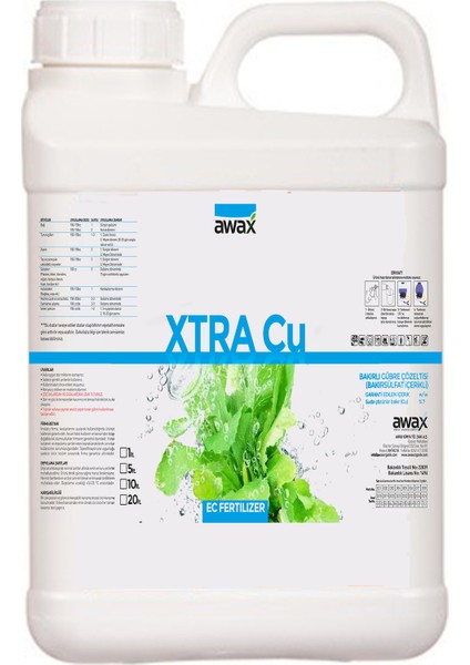 Xtra Cu Sistemik Sıvı Bakır Gübresi 5 Lt
