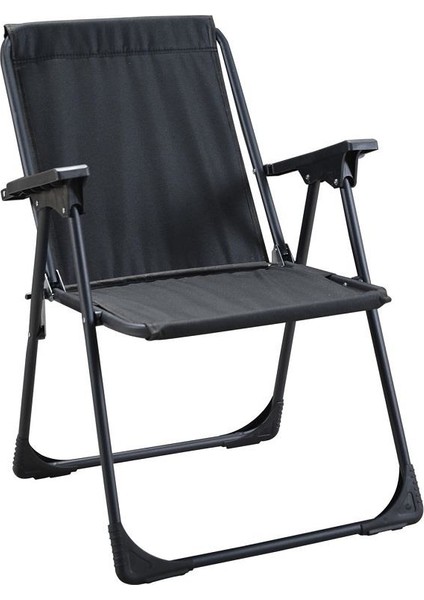 Lüks Katlanır Sandalye Metal Ayaklı Siyah