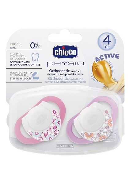 Emzik Physio Pembe Silikon 4m+ 2'li