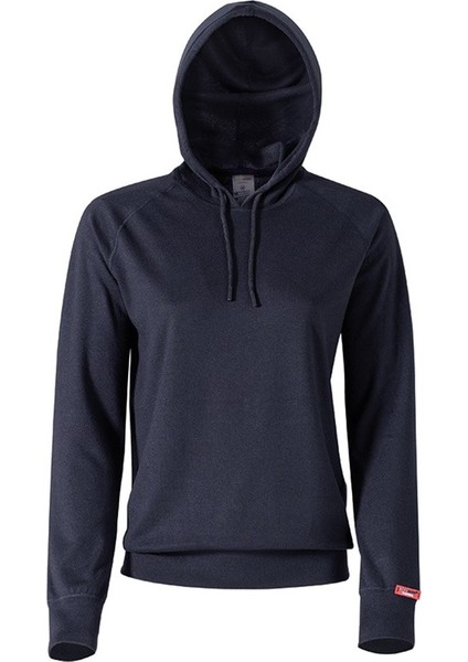 5938 BAYAN KAPÜŞONLU SİYAH THERMAL SWEATSHİRT