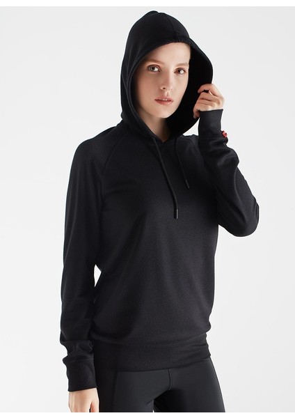 5938 BAYAN KAPÜŞONLU SİYAH THERMAL SWEATSHİRT fiyatları