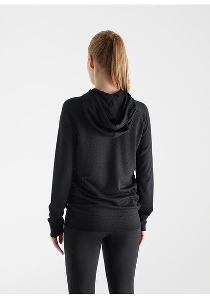 5938 BAYAN KAPÜŞONLU SİYAH THERMAL SWEATSHİRT modelleri