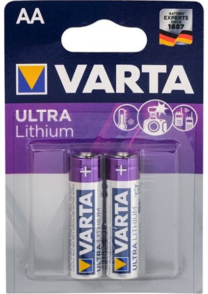Lithium Aa Kalem Pil 2'li Blister