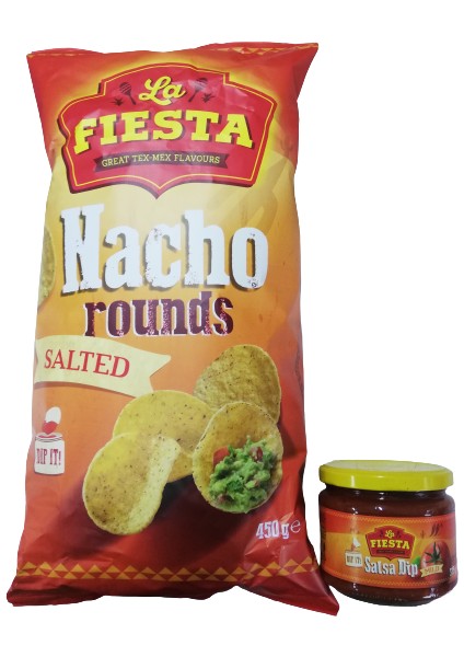 Nacho Cips 450G. + La Fiesta Mild Salsa Dip Sos 315G.