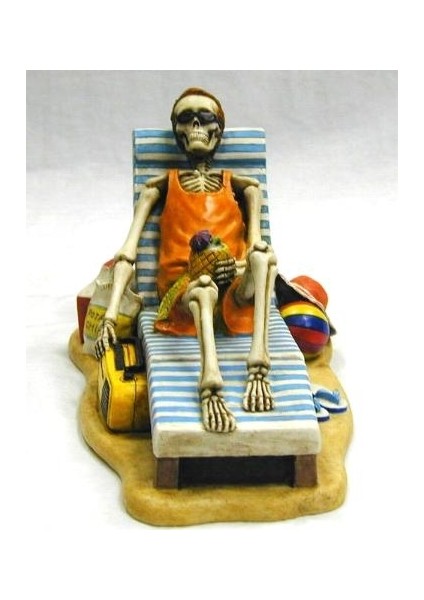 Wıse Iskelet Gün Batımında Dekoratif Hediyelik Ev Ofis Aksesuarı