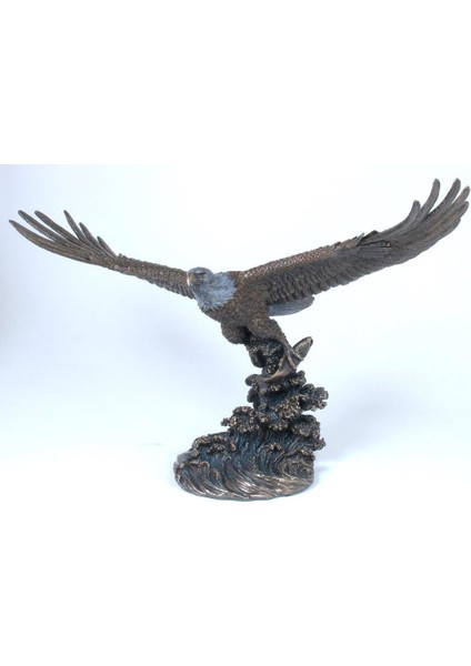 Wıse Kartal Balık Avında Dekoratif Hediyelik Ev Ofis Aksesuarı
