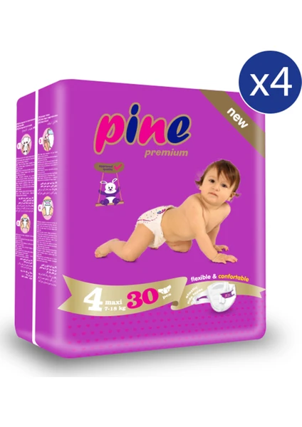 Maxi (7-18 kg ) Ikiz Paket 120 Adet Bebek Bezi