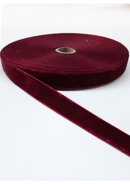 Hayalperest Boncuk Bordo Kadife Kurdele 2 cm