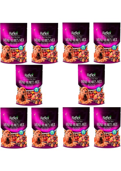 Semi-Moist Mini Kalp Mix Köpek Ödülü 150 gr (10 Adet)