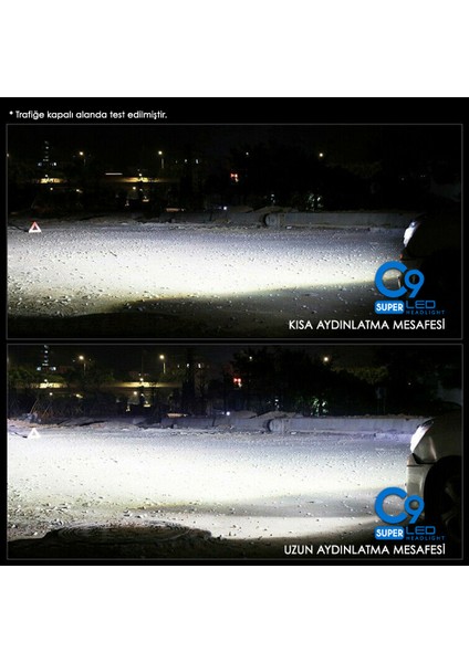 Ultra Beyaz LED Xenon Soğutuculu Far Ampulü 9400 Lümen 6000K H7