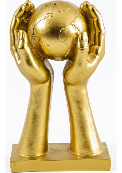 Avuç Arası Dünya Dekoratif Obje Gold