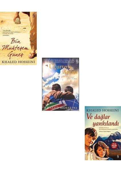 Bin Muhteşem Güneş - Uçurtma Avcısı - Ve Dağlar Yankılandı - 3 Kitap - Khaled Hosseini