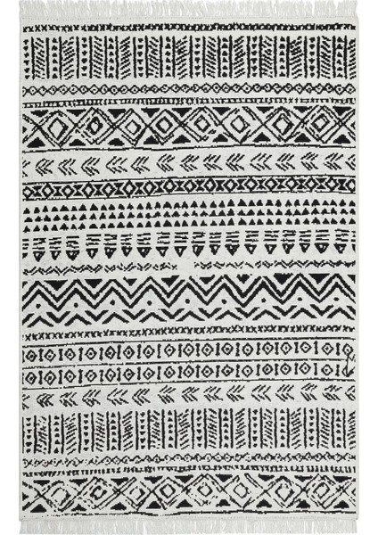 Arya Ar 03 Black Siyah Yıkanabilir Çift Taraflı Kilim