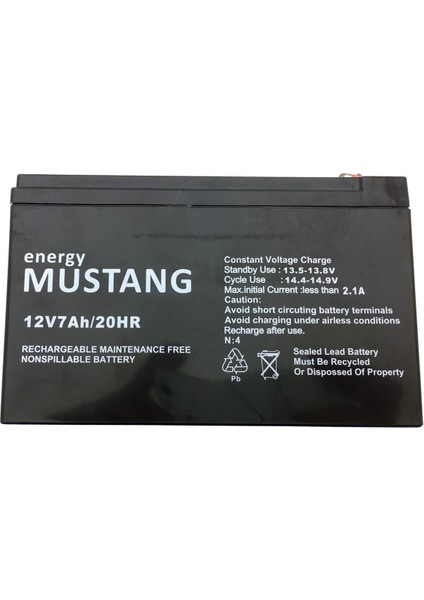12V 7.0AH Akü Oyuncak Araba Alarm Ups Mustang
