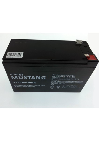 12V 7.0AH Akü Oyuncak Araba Alarm Ups Mustang