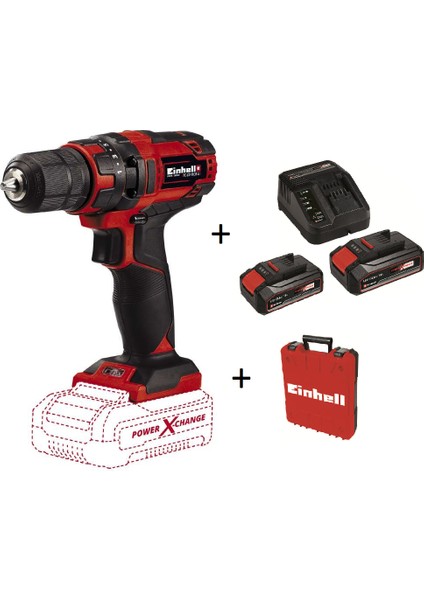 Tc-Cd 18/35 Li (2x2.5 Ah Starter Kit) Akülü Matkap Çantalı