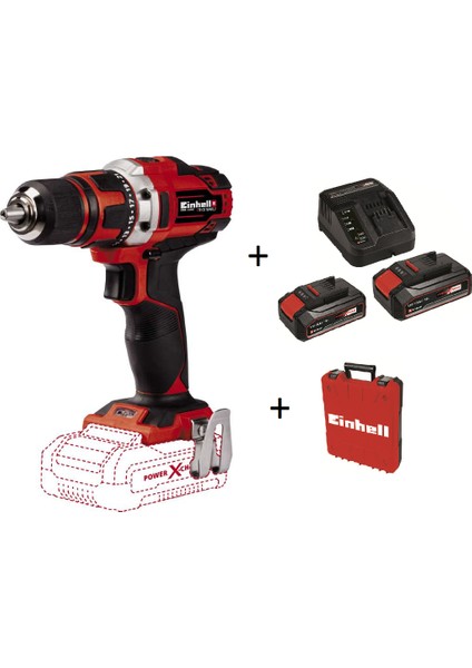 Te-Cd 18/40 Li (2x2,5 Ah Starter Kit) Akülü Matkap Çantalı