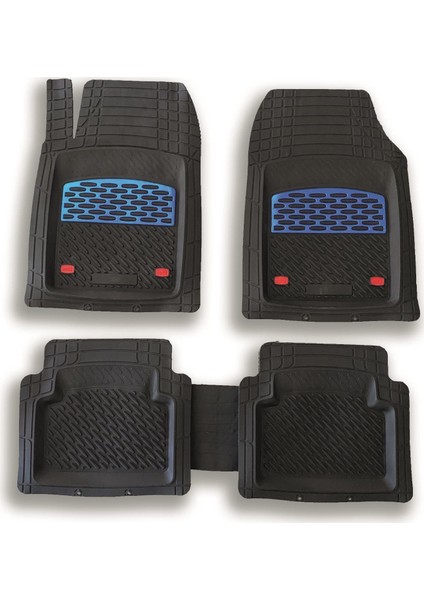 Safir Ford Fiesta 1995 2002 Krom Mavi 3D Paspas