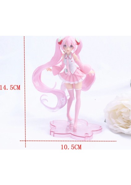 Anime Pembe Sakura Figür Oyuncak (14 cm)