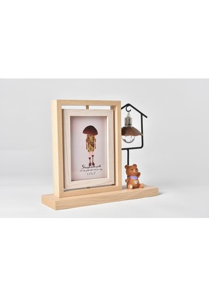 Seta Frame Fotoğraf Çerçevesi Ahşap Lamba Model 13*18 cm