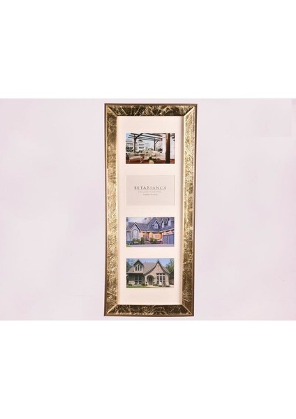 Setabıanca Seta Venezıa Frame Gold Foıl Dikey 4 Lü Çerçeve 20*58 cm