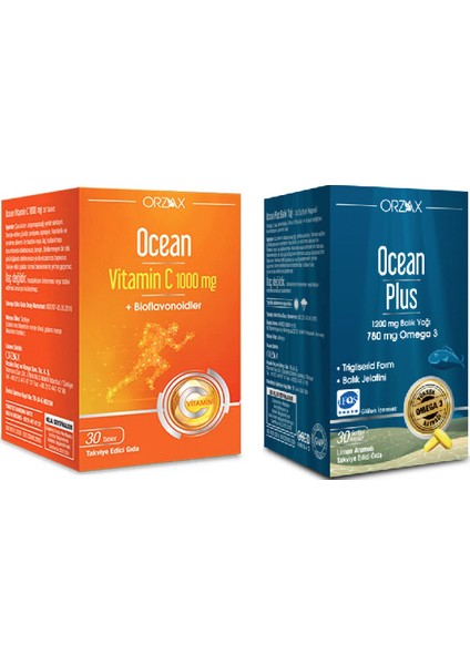 1000 Mg C Vitamini 30 Tablet +Omega 3 1200 Mg 30 Kapsül