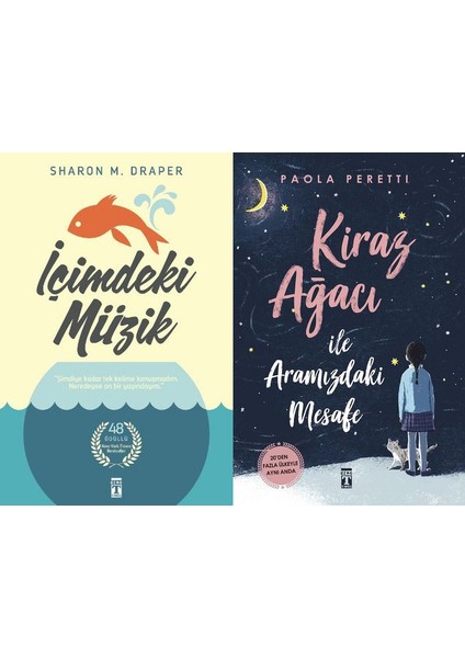 İçimdeki Müzik + Kiraz Ağacı ile Aramızdaki Mesafe 5-6-7-8. Sınıflar Okuma Kitapları 2 Kitap Set - Sharon M. Draper - Paola Peretti