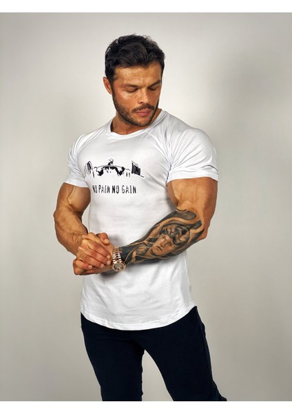Squat Sarı Sporcu T-Shirt