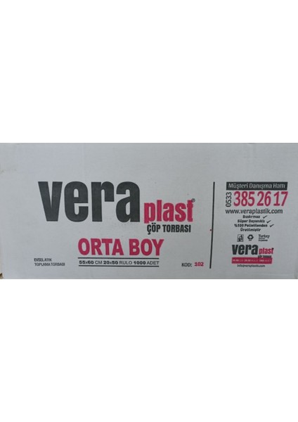 Orta Boy Çöp Poşeti 20'li