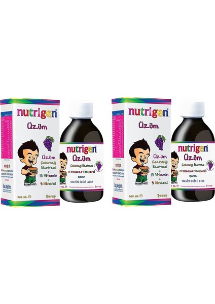 Çocuklar Için Üzüm Çekirdeği Ekstresi Multivitamin Şurup 200 ml x 2 Adet
