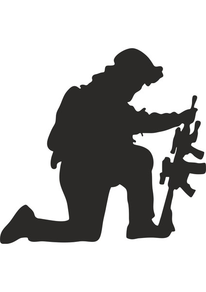 Asker Silüet Sticker 00682