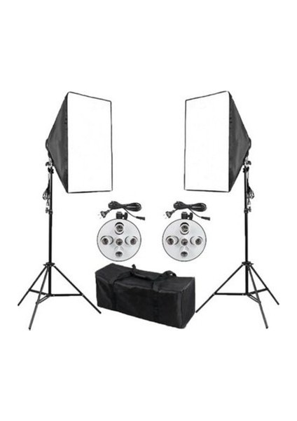 5 Duyulu 50X70 Softbox Fotoğraf ve Video Sürekli Işık Lambasız