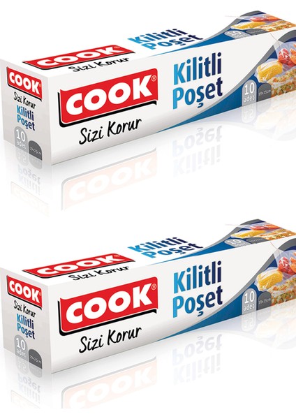 Buzdolabı Poşeti Kilitli 10'lu x 2 Li