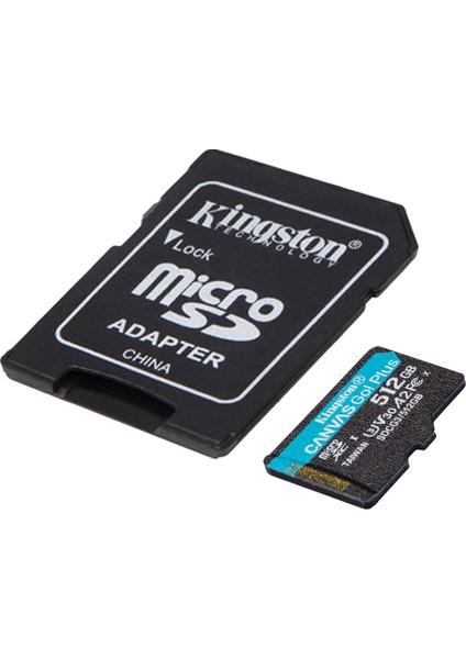 Microsdxc Canvas Go Plus 512GB 170R A2 U3 V30  Kart + SDCG3/512GB Sd Adaptör-MSDCG35121