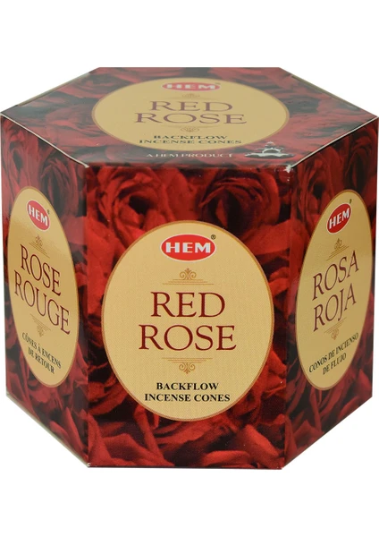 Hem Tütsü Kırmızı Gül Kokulu 40 Konik Tütsü - Red Rose