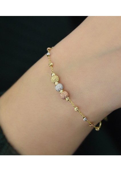 925 Ayar Gümüş Sim Dorika Top Bileklik