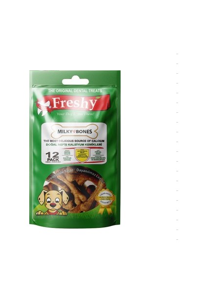 Mılky Bones Köpekler Için Ödül Nefis Kalsiyum Kemikleri 12"li Small 180GR