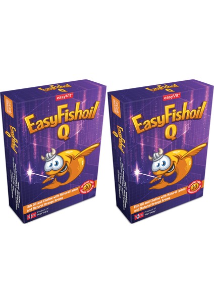 Easyvi̇t Easyfishoil Q Kids  Çiğnenebilir 30 Jel Tablet 2'li Paket