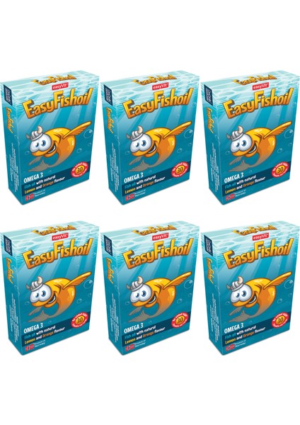Easyvi̇t Easyfishoil Kids Çiğnenebilir 30 Jel Tablet 6'lı Paket