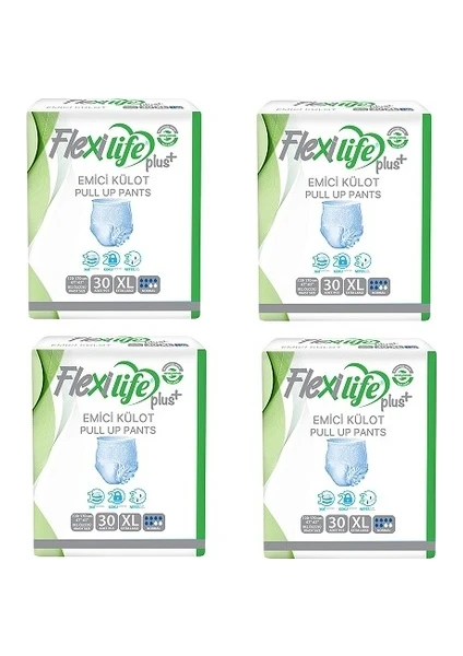 Flexilife  Plus Emici Külot Ekstra Büyük Boy Xlarge Hasta Bezi 30'lu x   4