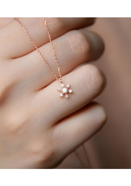 925 Ayar Rose Altın Kaplama Kartanesi Gümüş Kolye fiyatları